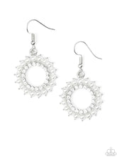 Load image into Gallery viewer, Paparazzi - Wreathed in Radiance - White Earrings

