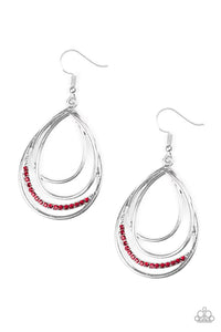 Paparazzi - Start Each Day With Sparkle - Red Earrings