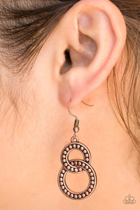 Paparazzi - Perfect Zen - Copper Earrings