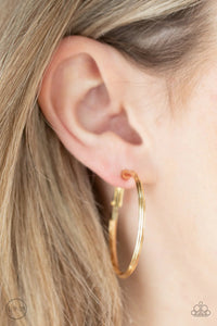 Paparazzi - City Couture - Gold Clip-On Earrings