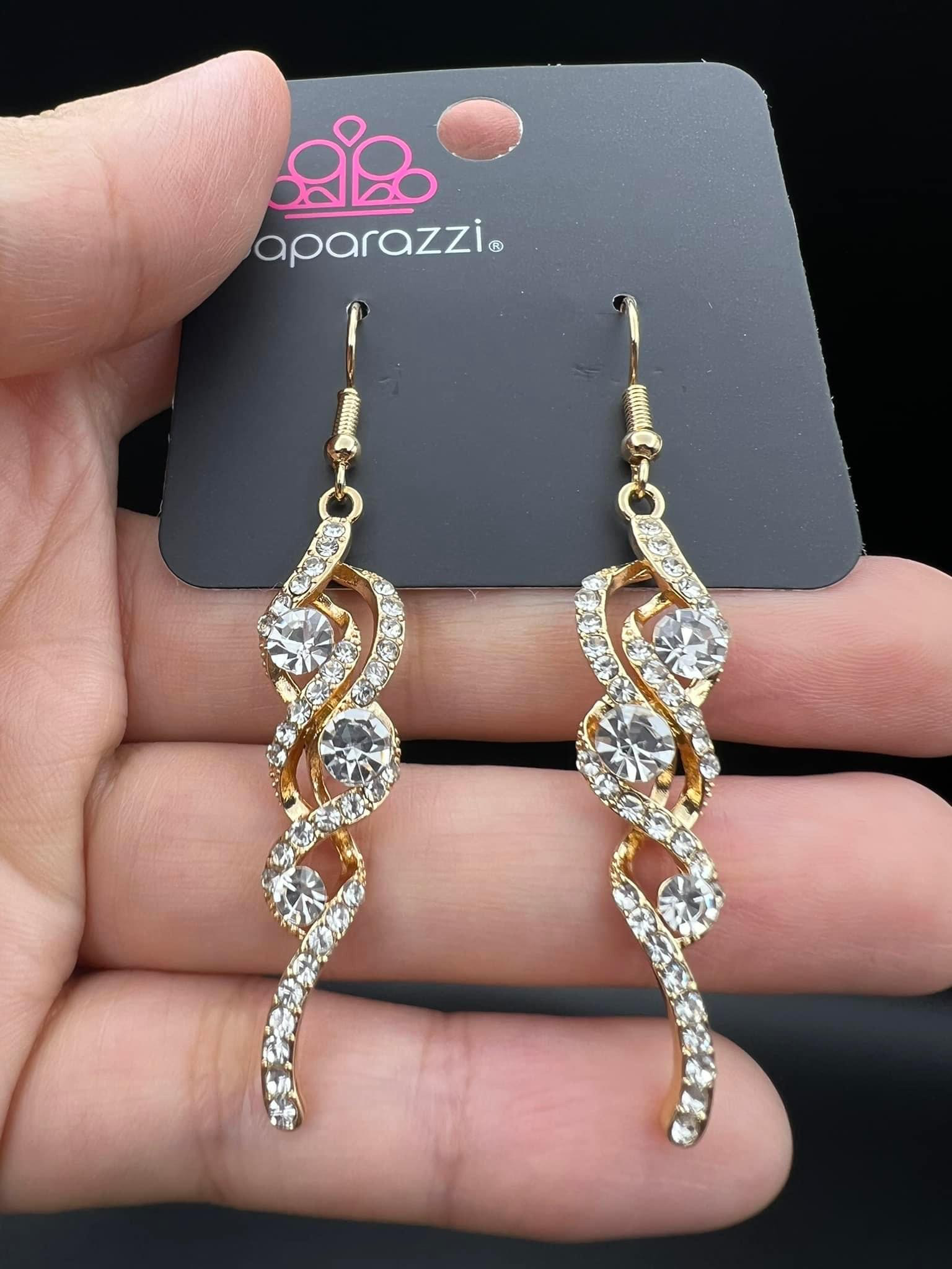 Paparazzi - Highly Flammable - Gold Earrings – Pretty Precious Metals